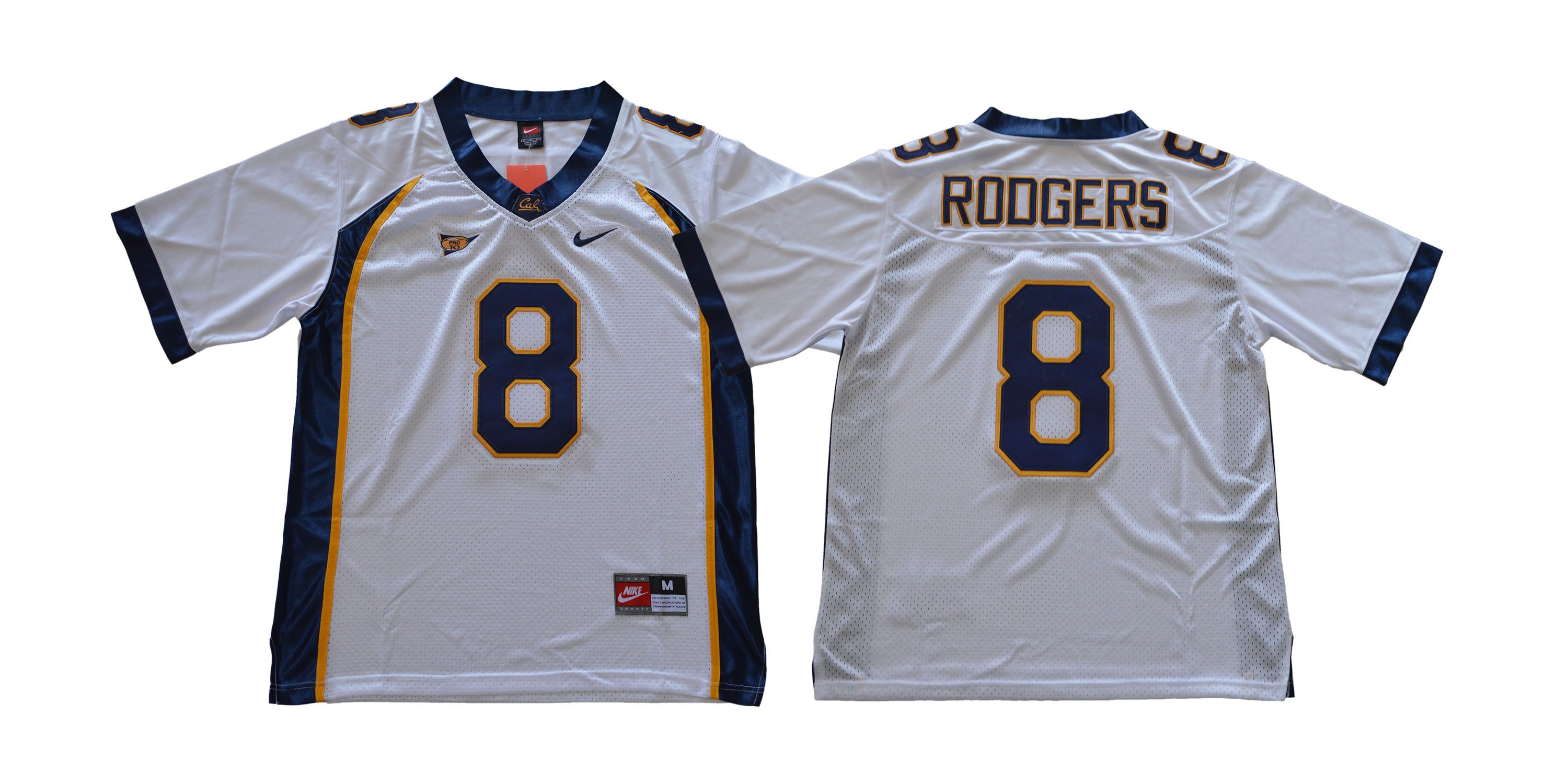 Men California Golden Bears #8 Rodgers White Nike NCAA Jerseys